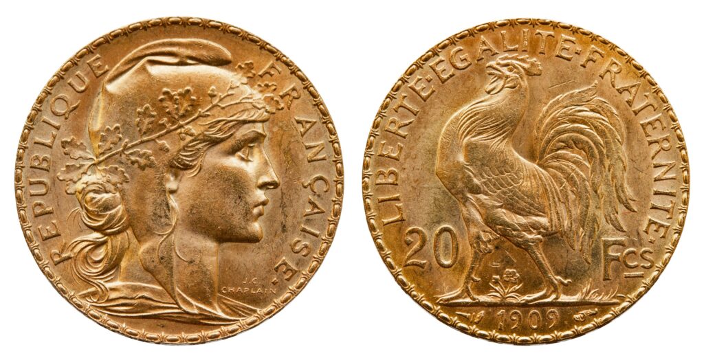 Image d’une pièce de 20 Francs Marianne Coq de 1909