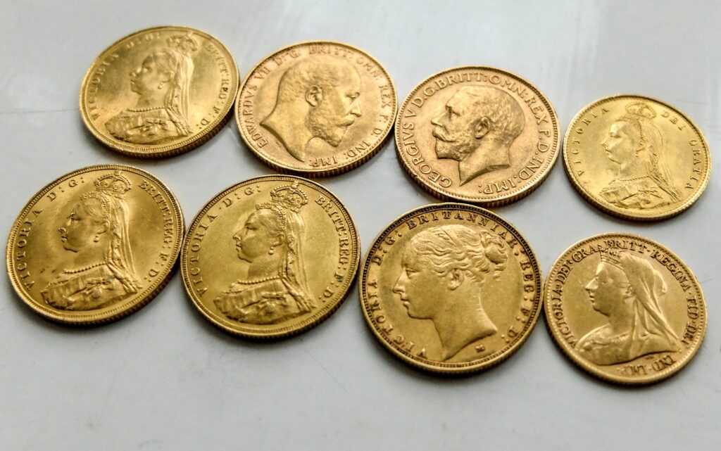 Monedas soberanas británicas del siglo XIX